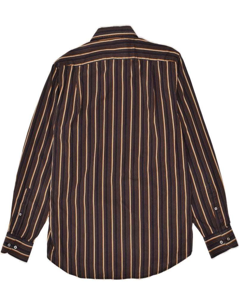 HUGO BOSS Mens Shirt Size 15 39 Medium Brown Striped Cotton | Vintage Hugo Boss | Thrift | Second-Hand Hugo Boss | Used Clothing | Messina Hembry 