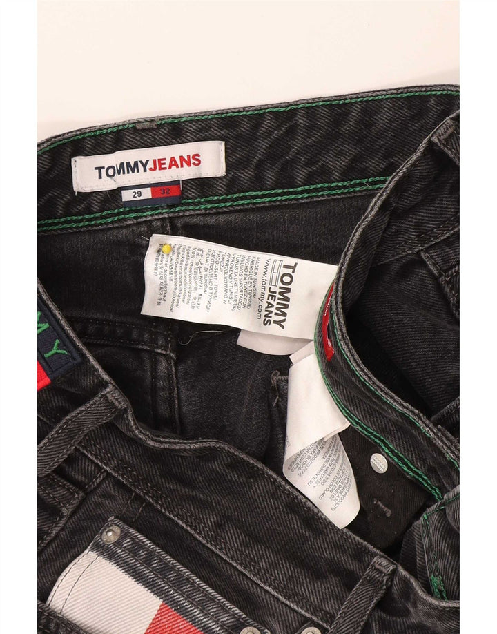 Tommy Hilfiger Mens Distressed Straight Jeans W29 L32 Black Cotton