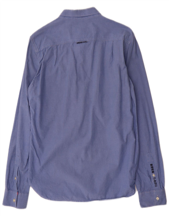 Superdry Mens Shirt Small Blue Cotton
