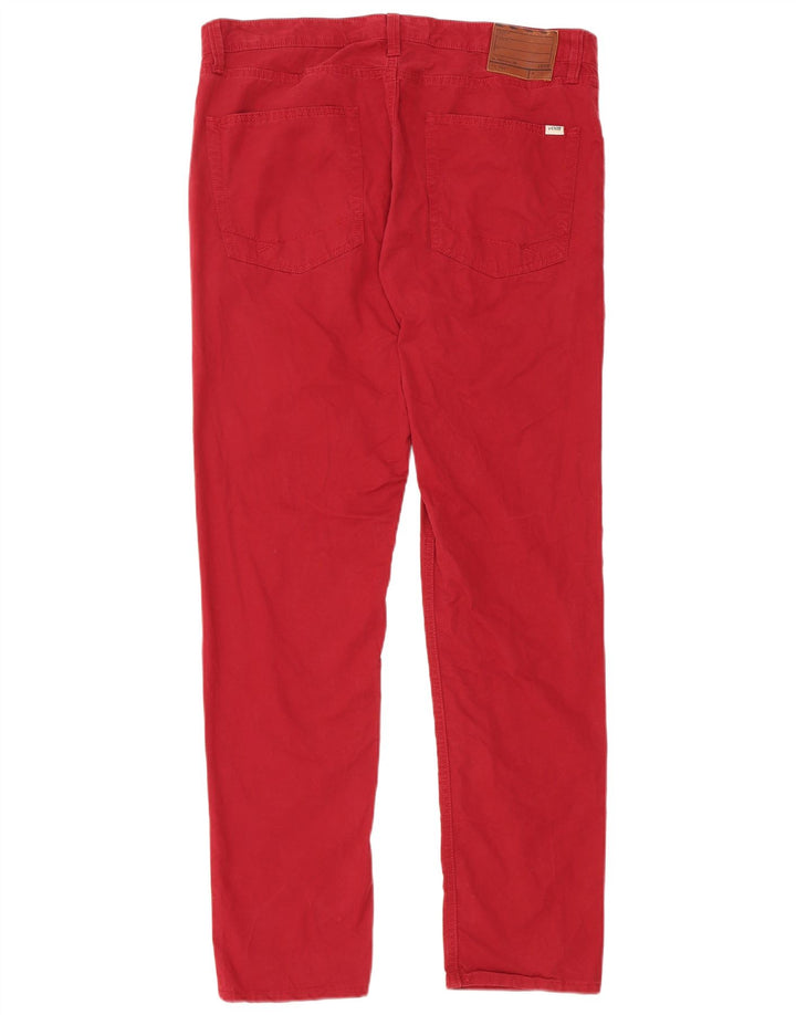 Vans Mens Slim Casual Trousers W34 L31 Red Cotton