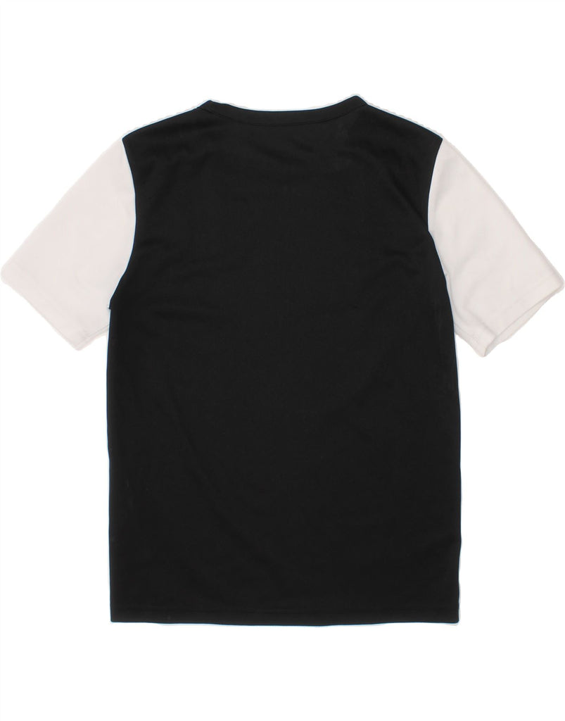 ADIDAS Boys Climalite Graphic T-Shirt Top 9-10 Years Black Colourblock Vintage Adidas and Second-Hand Adidas from Messina Hembry 