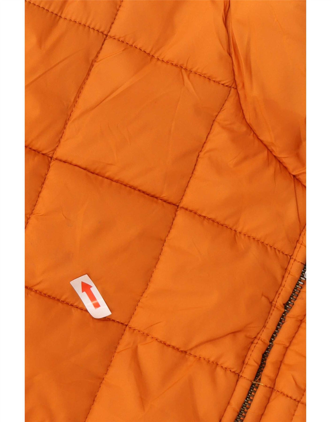 Zara Mens Padded Jacket UK 38 Medium Orange Colourblock Polyester