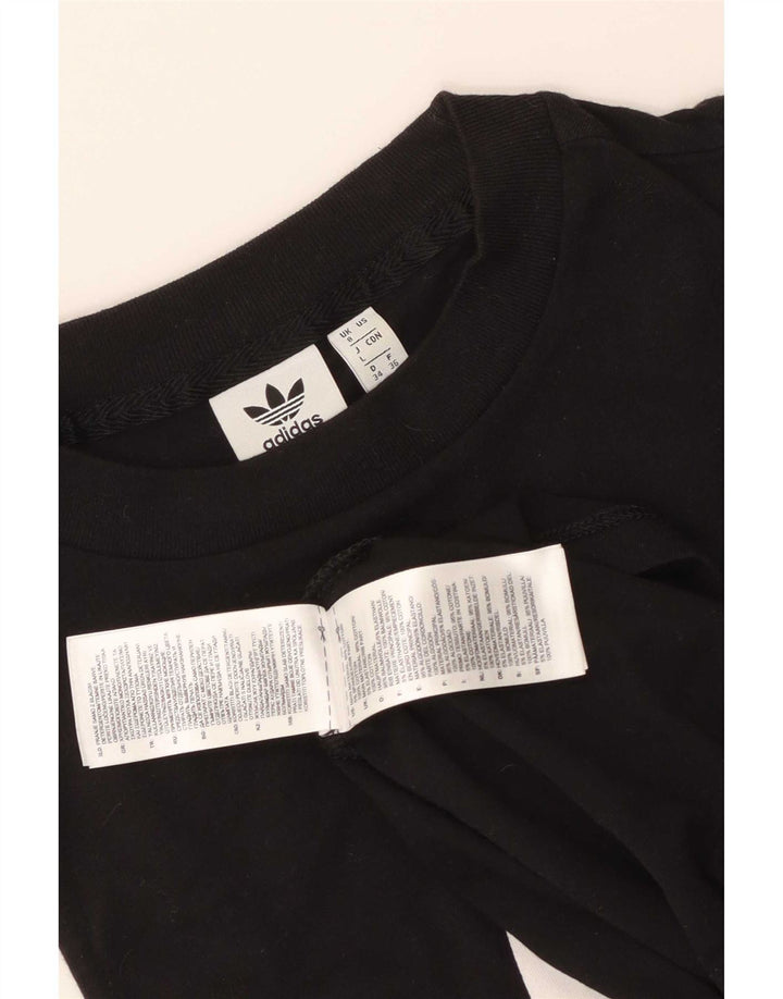 Adidas Womens Graphic Vest Top UK 8 Small Black Cotton