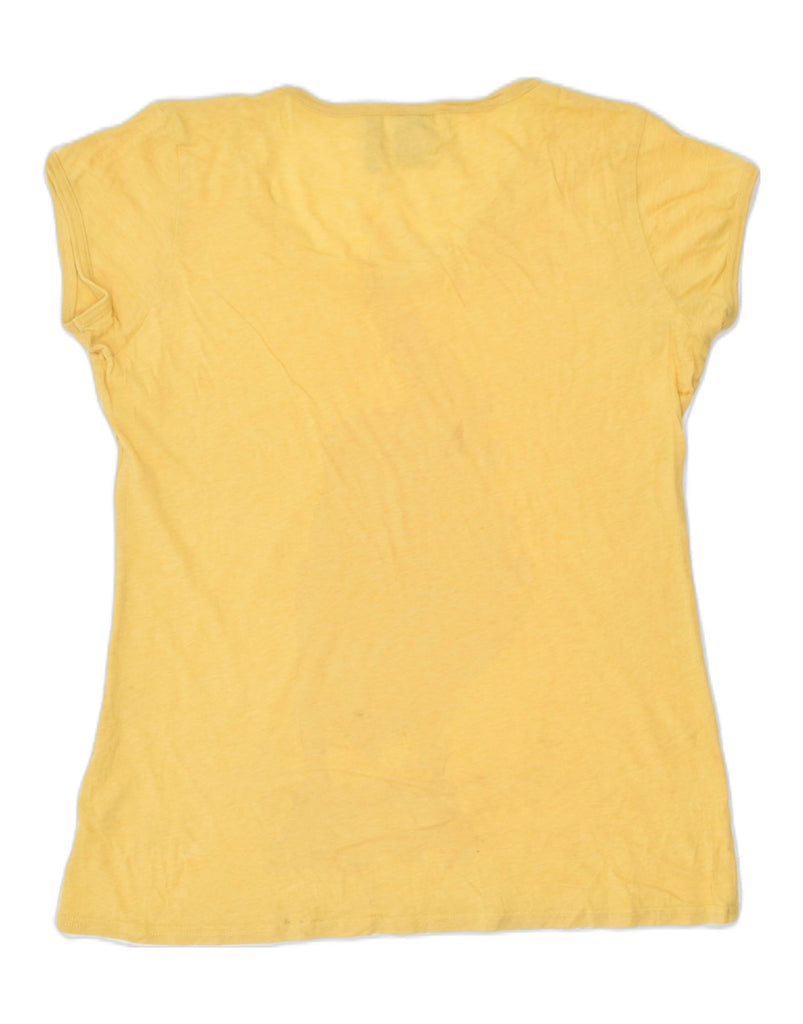 G-STAR Womens T-Shirt Top UK 16 Large Yellow Cotton Classic | Vintage | Thrift | Second-Hand | Used Clothing | Messina Hembry 