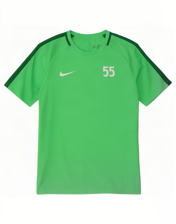 Nike Mens Dri Fit Graphic T-Shirt Top Medium Green Colourblock Polyester