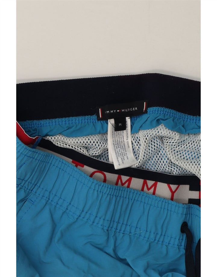 Tommy Hilfiger Mens Graphic Swimming Shorts Medium Blue Colourblock