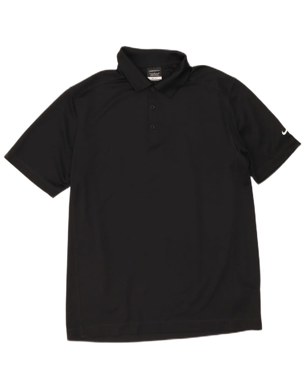Nike Mens Dri Fit Polo Shirt Large Black Polyester