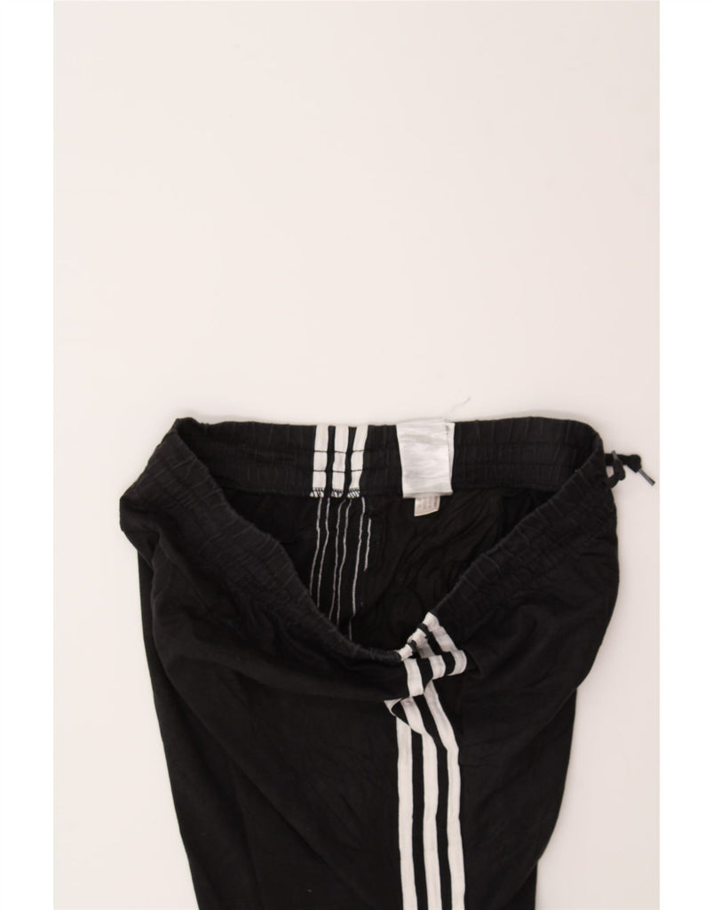 ADIDAS Womens Tracksuit Trousers Joggers UK 14 Large  Black Cotton Vintage Adidas and Second-Hand Adidas from Messina Hembry 