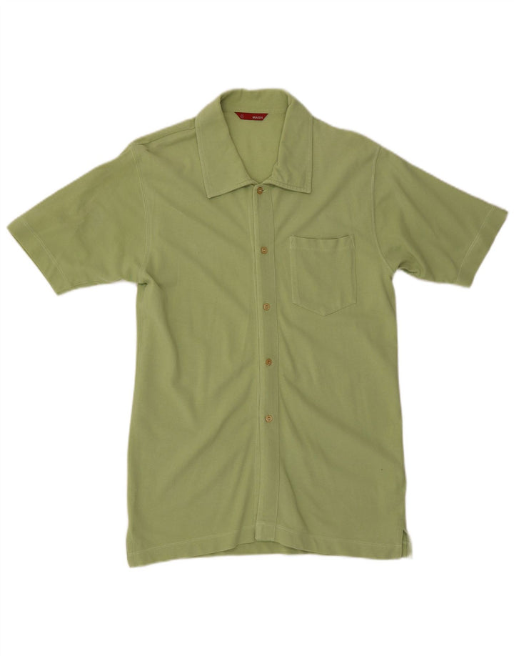 Mash Mens Short Sleeve Shirt Large Green Cotton