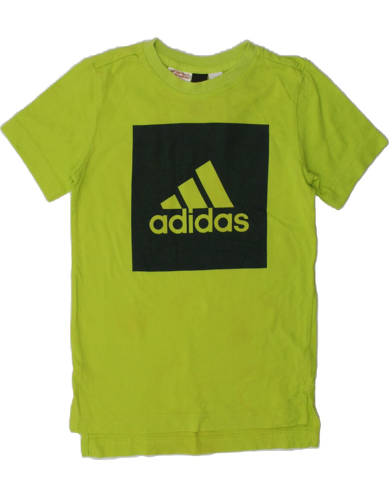 ADIDAS Boys Graphic T-Shirt Top 5-6 Years Green Cotton | Vintage Adidas | Thrift | Second-Hand Adidas | Used Clothing | Messina Hembry 