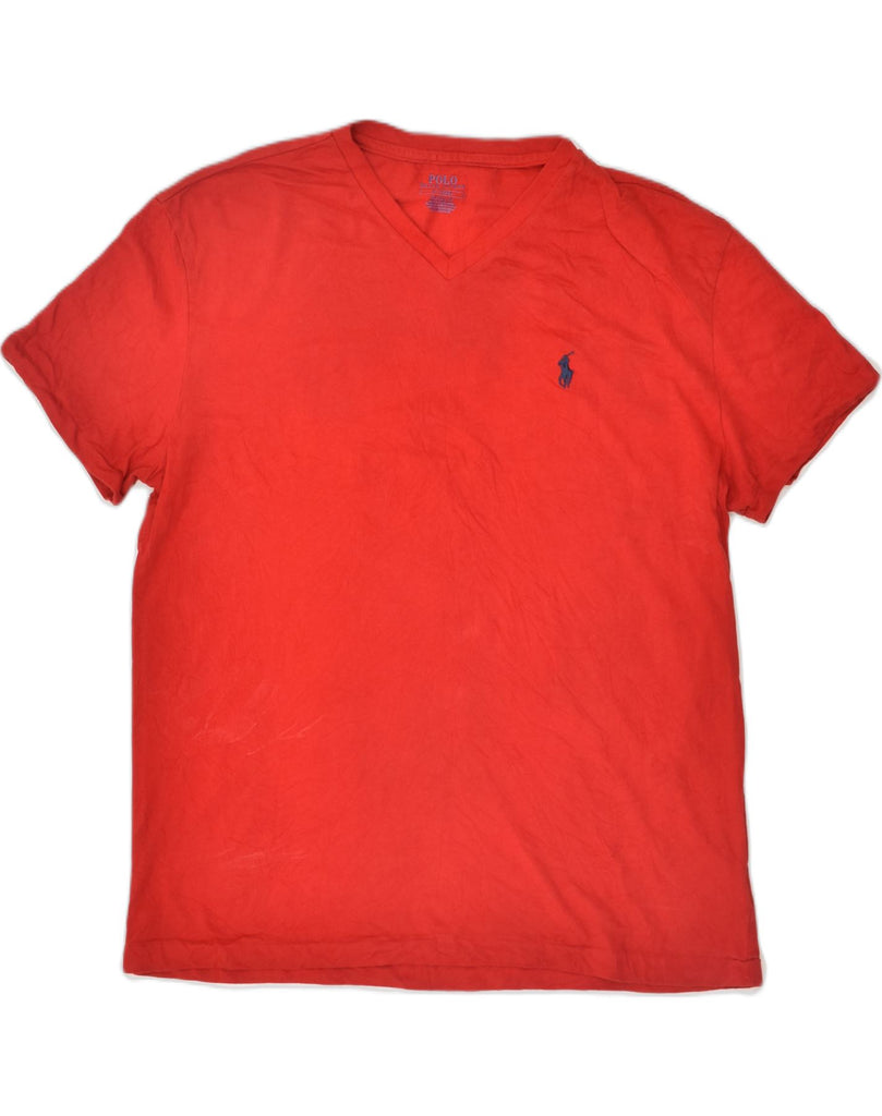 POLO RALPH LAUREN Mens T-Shirt Top Medium Red Cotton | Vintage Polo Ralph Lauren | Thrift | Second-Hand Polo Ralph Lauren | Used Clothing | Messina Hembry 