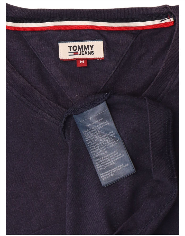 Tommy Hilfiger Womens T-Shirt Top Medium Navy Blue Cotton