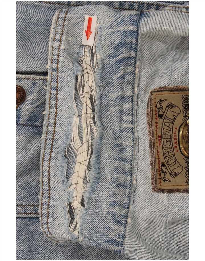 Wampum Mens Denim Jacket UK 38 Medium Blue