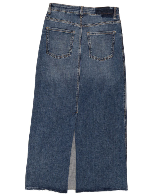 Zara Womens Maxi High Waist Denim Skirt Medium W28 Blue
