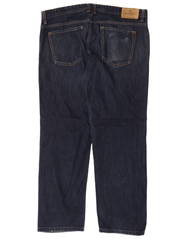 Massimo Dutti Mens Straight Jeans EU 48 XL W38 L28 Navy Blue