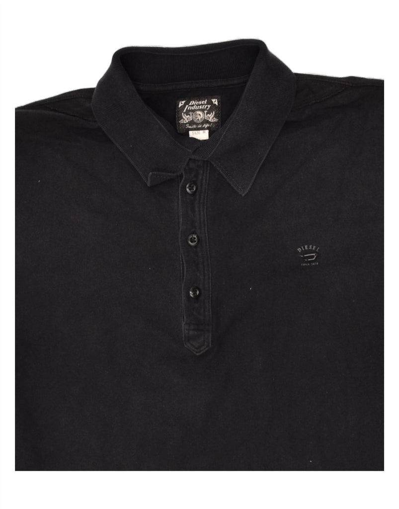 DIESEL Mens Polo Shirt Medium Black Cotton | Vintage Diesel | Thrift | Second-Hand Diesel | Used Clothing | Messina Hembry 