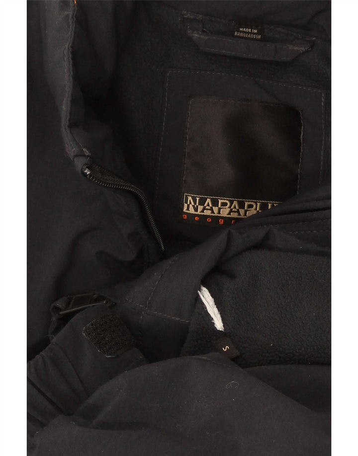 Napapijri Womens Geographic Oversized Windbreaker Jacket UK 10 Small Black