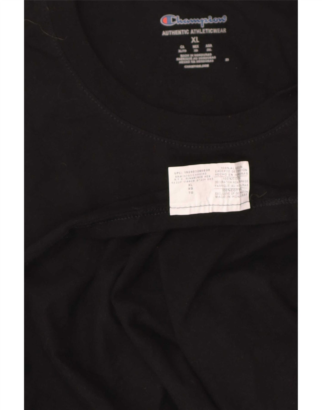 Champion Mens Graphic Vest Top XL Black Cotton