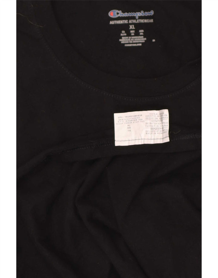 Champion Mens Graphic Vest Top XL Black Cotton