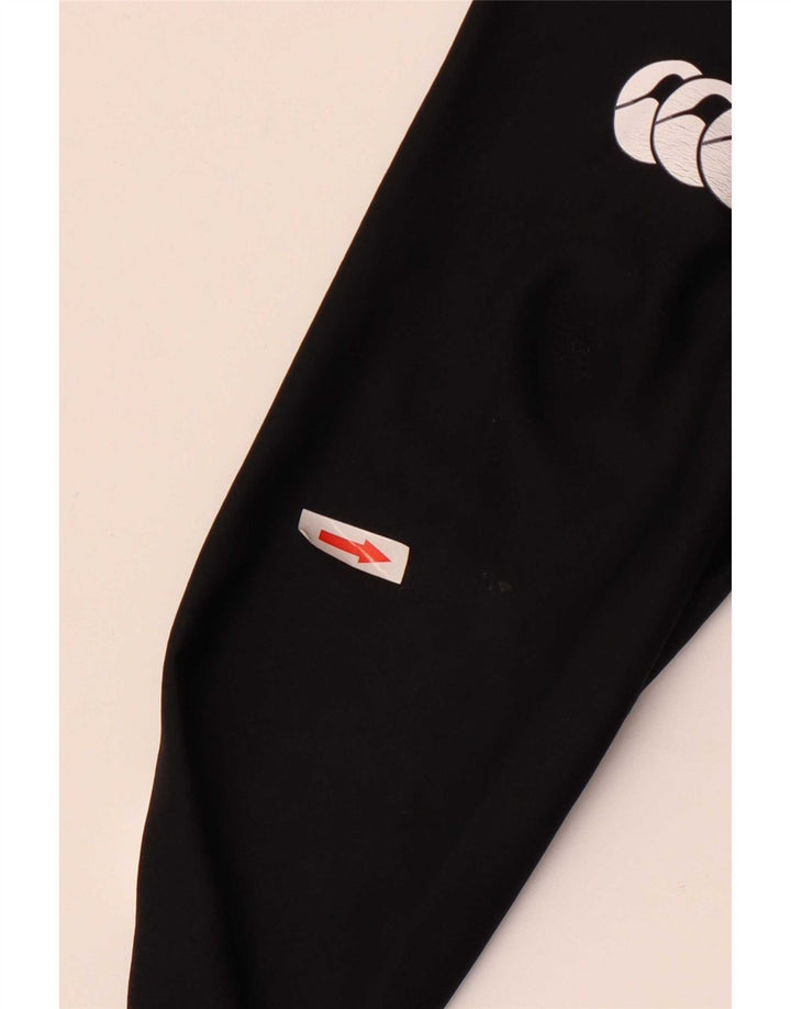 Canterbury Boys Graphic Leggings 9-10 Years Medium Black Polyester