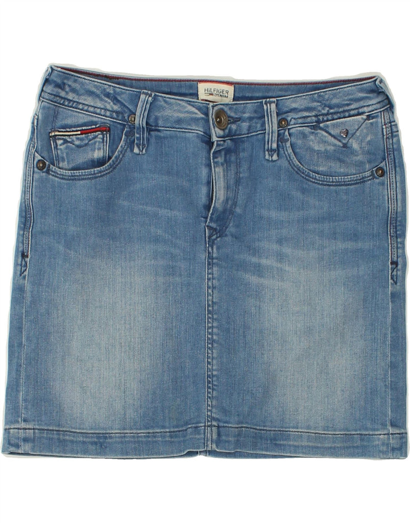 TOMMY HILFIGER Womens Denim Skirt Small W30 Blue Cotton | Vintage Tommy Hilfiger | Thrift | Second-Hand Tommy Hilfiger | Used Clothing | Messina Hembry 