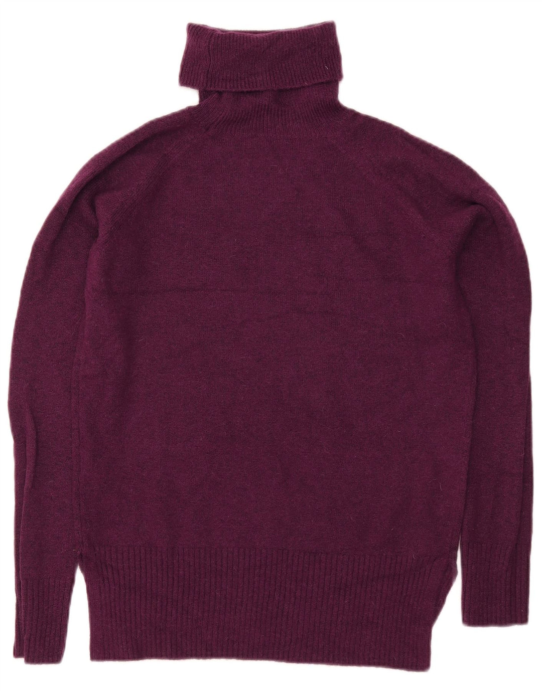 HOBBS Womens Oversized Roll Neck Jumper Sweater UK 10 Small Burgundy