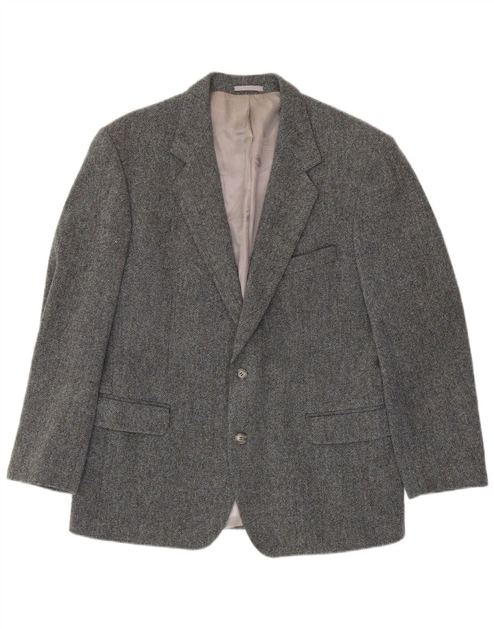 MAGEE Mens 2 Button Blazer Jacket UK 36 Small Grey New Wool