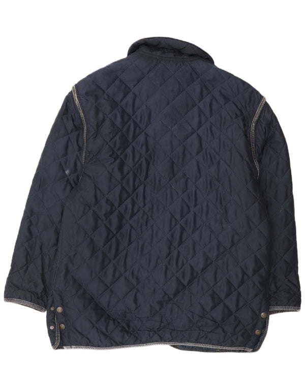AUSTRALIAN L'ALPINA Mens Loose Fit Quilted Jacket UK 38 Medium Navy Blue