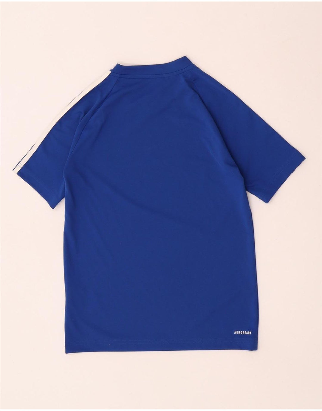 Adidas Boys Aeroready T-Shirt Top 11-12 Years Blue Polyester