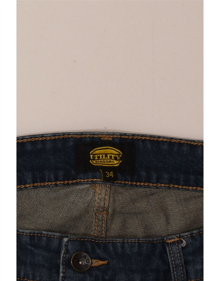 Diadora Mens Cargo Straight Jeans W34 L30 Blue