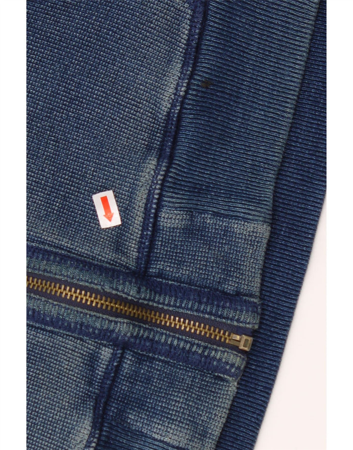 FAT FACE Mens Zip Hoodie Sweater Medium Navy Blue Cotton