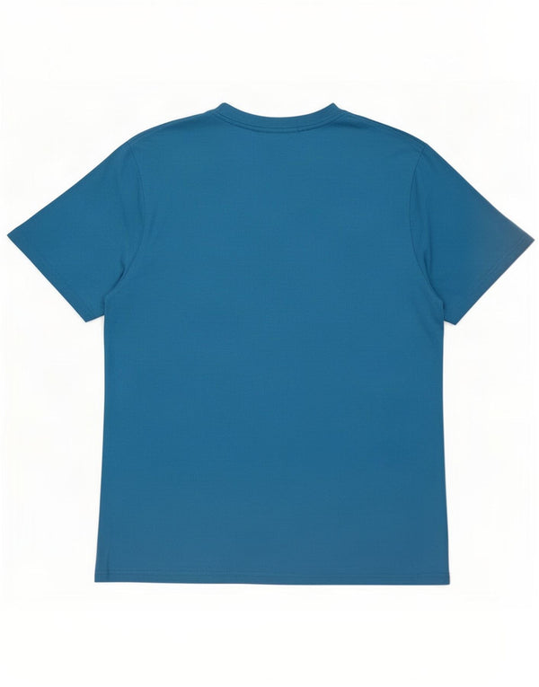 Fila Mens Graphic T-Shirt Top Large Blue Cotton