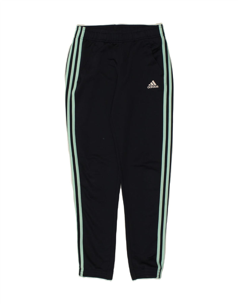 ADIDAS Boys Graphic Tracksuit Trousers Joggers 13-14 Years Black Polyester | Vintage Adidas | Thrift | Second-Hand Adidas | Used Clothing | Messina Hembry 