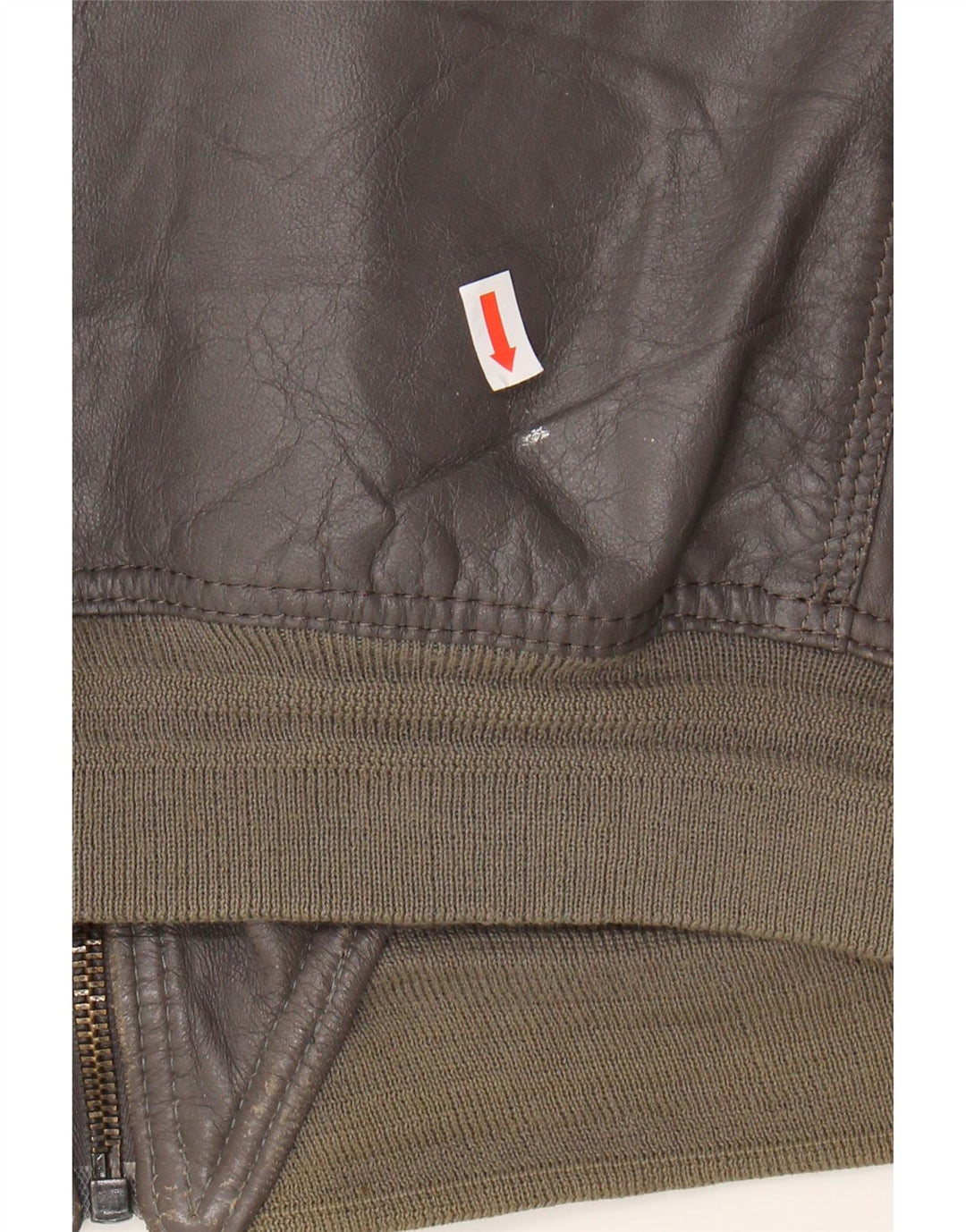 VINTAGE Womens Leather Jacket UK 18 XL Grey Leather Vintage Vintage and Second-Hand Vintage from Messina Hembry 