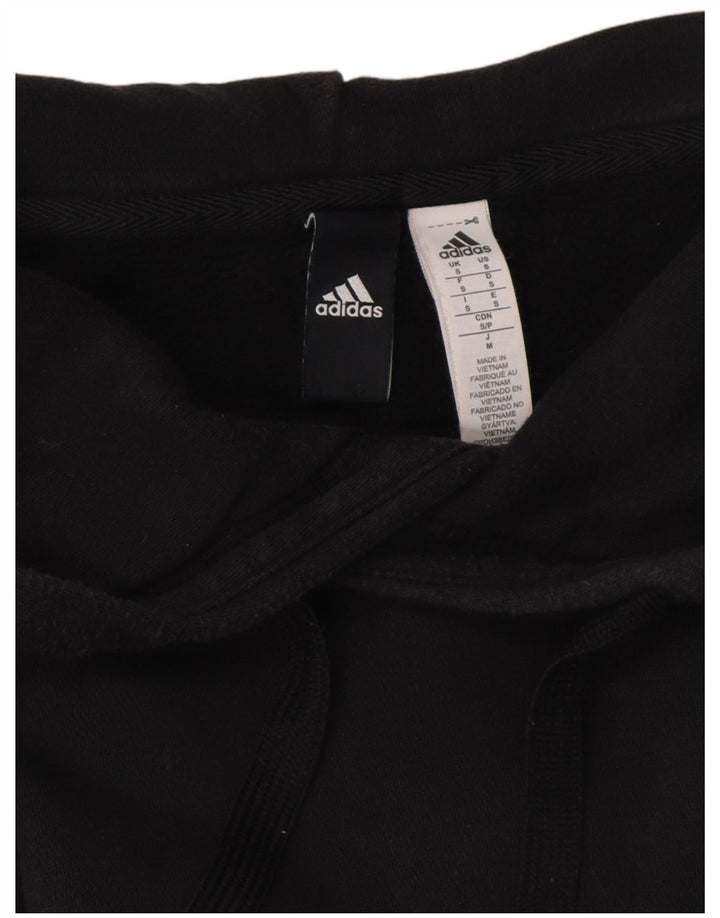 ADIDAS Mens Hoodie Jumper Small Black Cotton