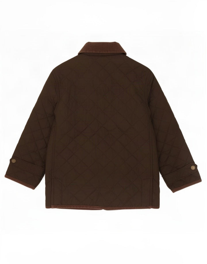 Polo Ralph Lauren Boys Quilted Jacket 4-5 Years Khaki Polyester