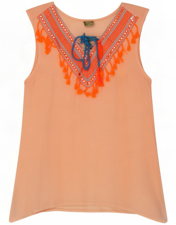 SIYA Womens Sleeveless Asymmetric Tunic Dress UK 14 Medium Pink Rayon