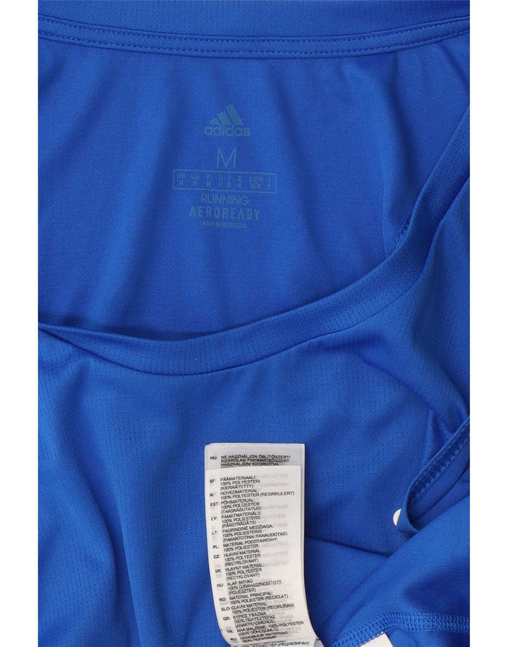 Adidas Mens Aeroready Graphic Vest Top Medium Blue Polyester