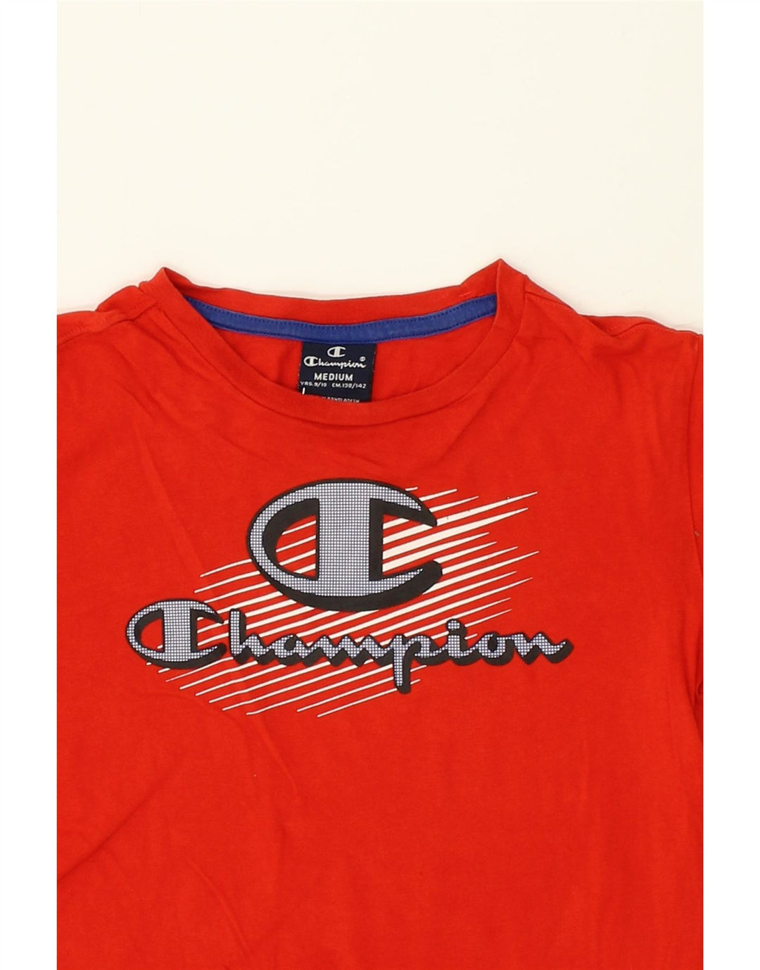 CHAMPION Boys Graphic T-Shirt Top 9-10 Years Medium Red Vintage Champion and Second-Hand Champion from Messina Hembry 