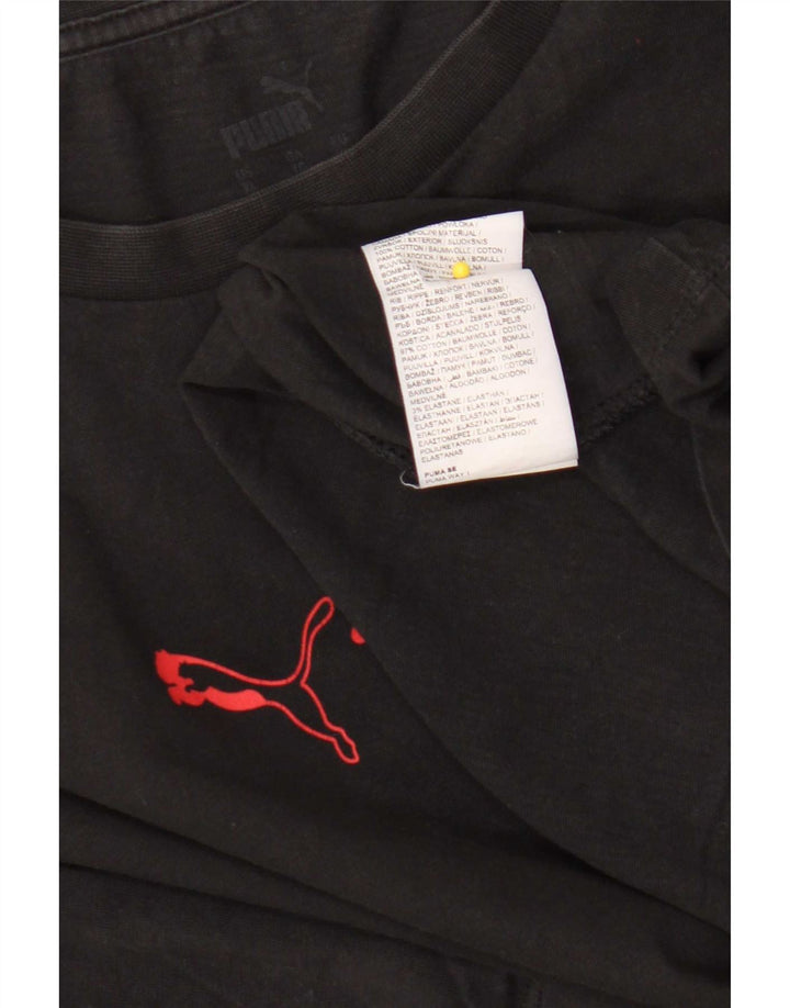 Puma Mens T-Shirt Top XL Black Cotton