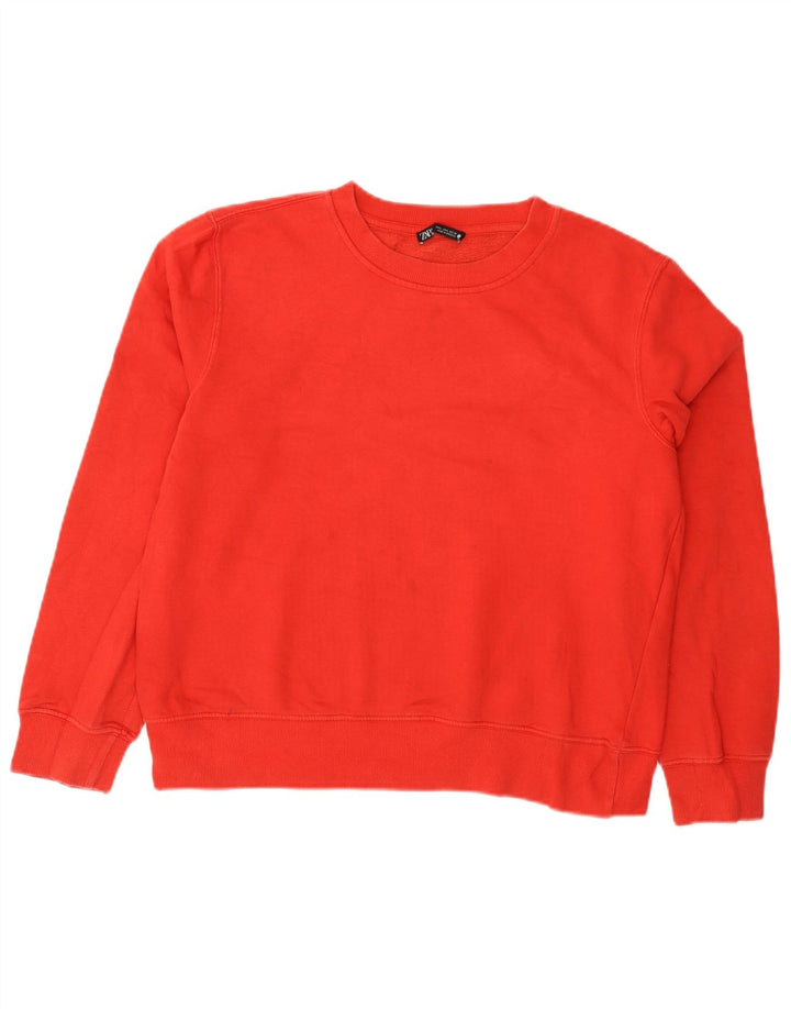 Zara Womens Sweatshirt Jumper UK 16 Large Red