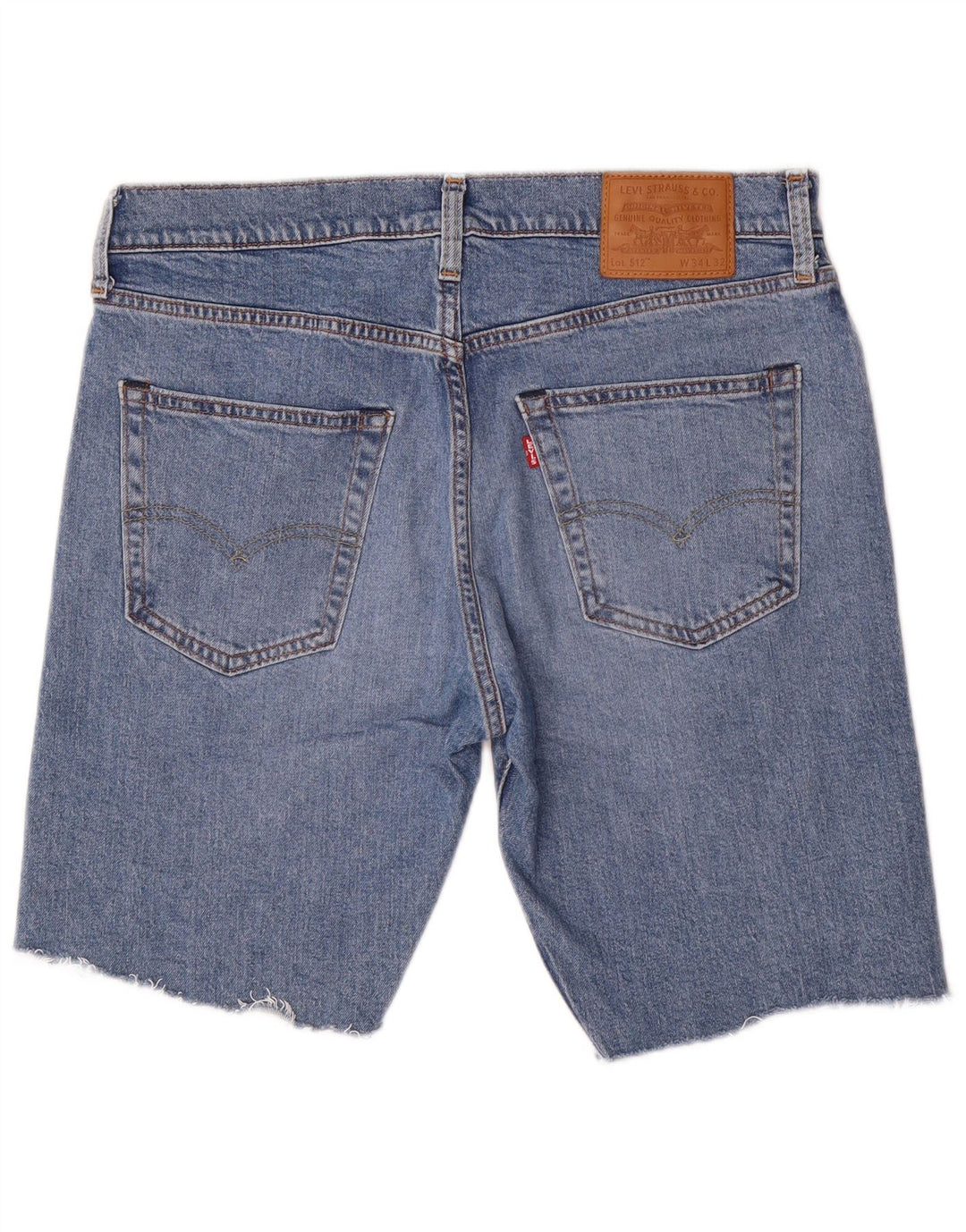 Levi's Mens 512 Denim Shorts W34 Large Blue Cotton