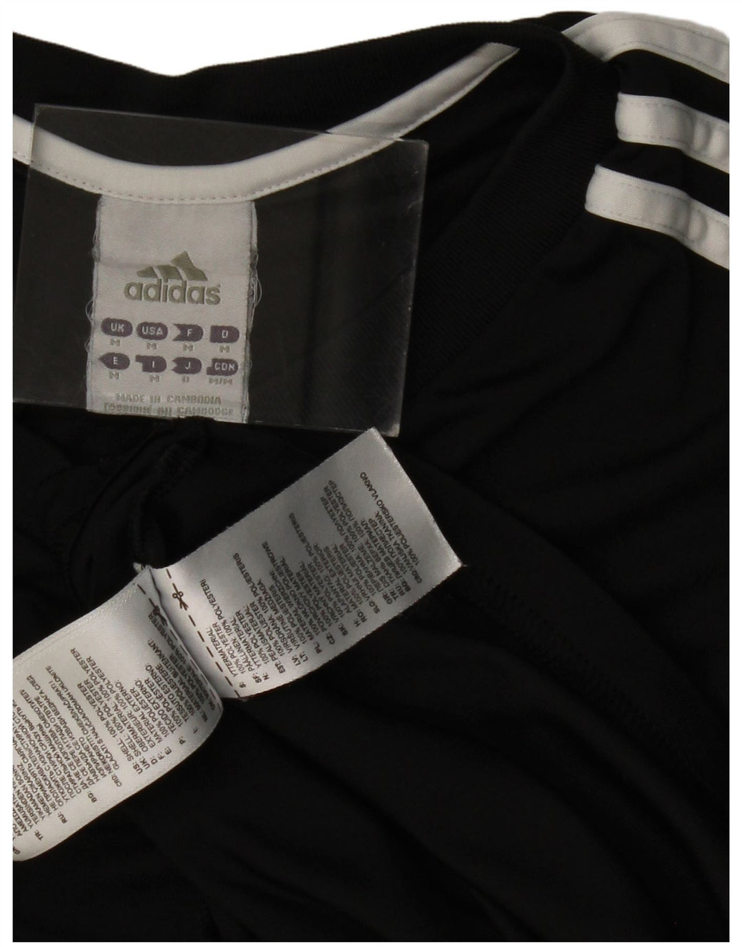 ADIDAS Mens Climalite T-Shirt Top Medium Black Polyester