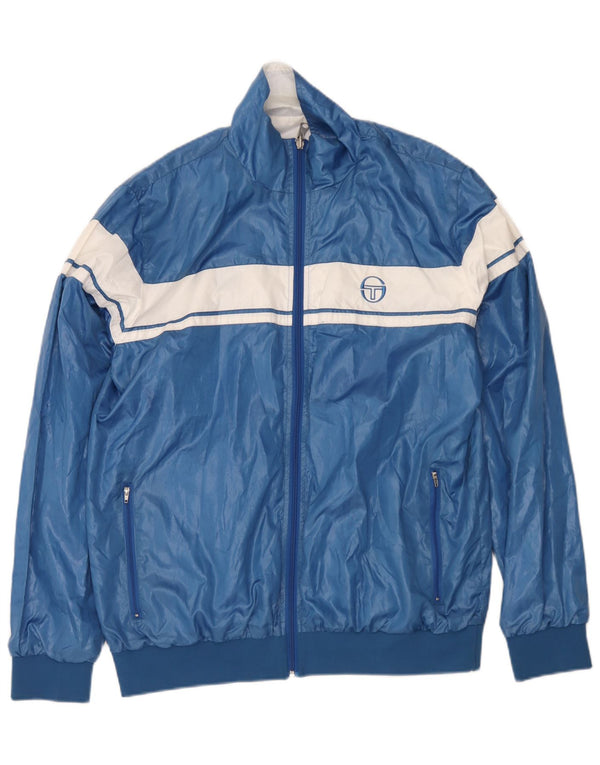 Sergio Tacchini Mens Reversible Jacket UK 42 XL Blue Colourblock Polyester