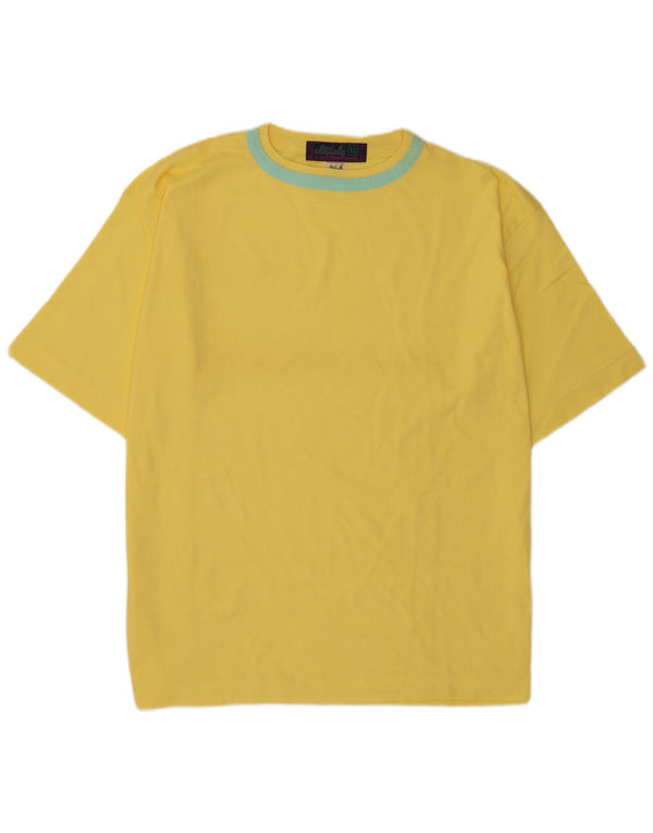 Best Company Mens T-Shirt Top XL Yellow Cotton