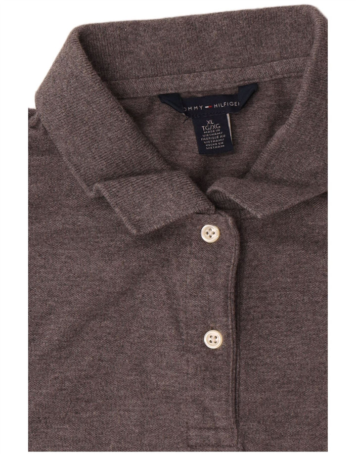 Tommy Hilfiger Womens Polo Shirt UK 18 XL Grey