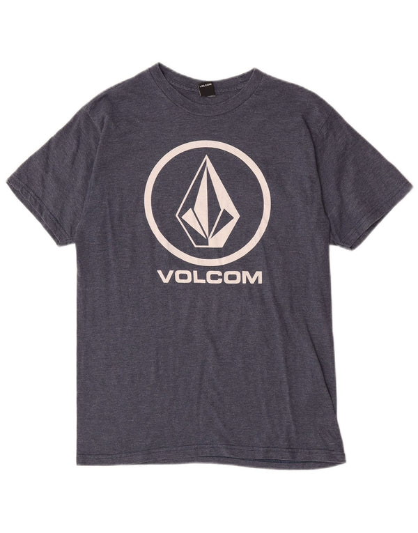 Volcom Mens Graphic T-Shirt Top Medium Navy Blue