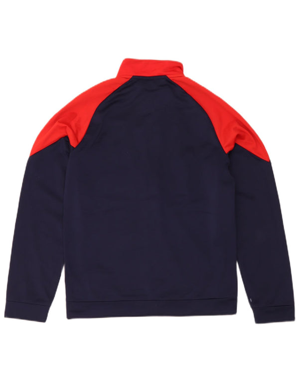 Puma Boys Graphic Tracksuit Top Jacket 13-14 Years Navy Blue Colourblock