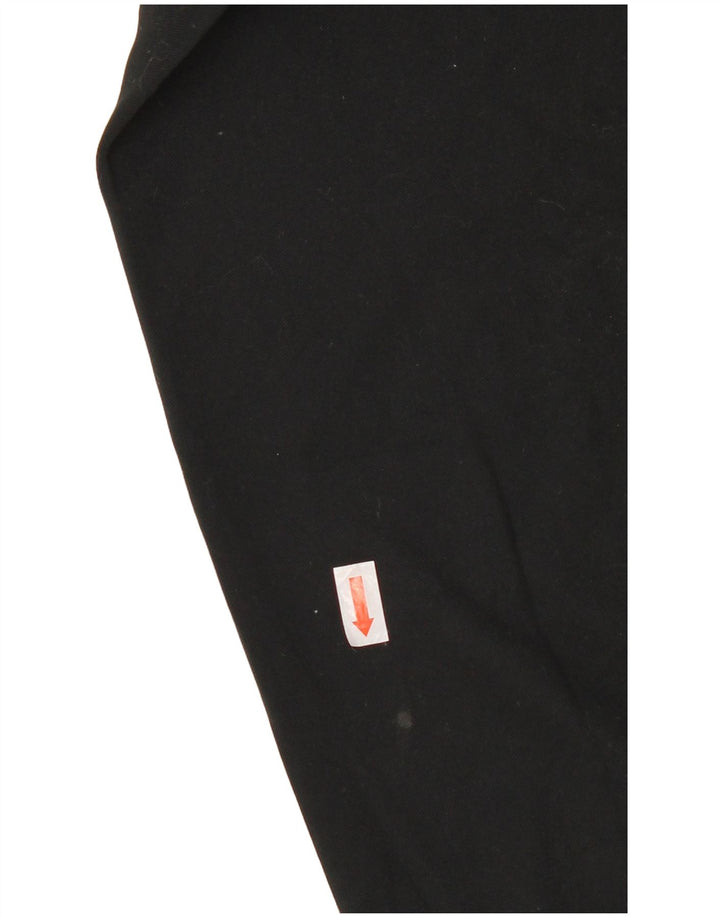 Nike Mens Dri Fit Zip Neck Pullover Tracksuit Top Large Black Colourblock