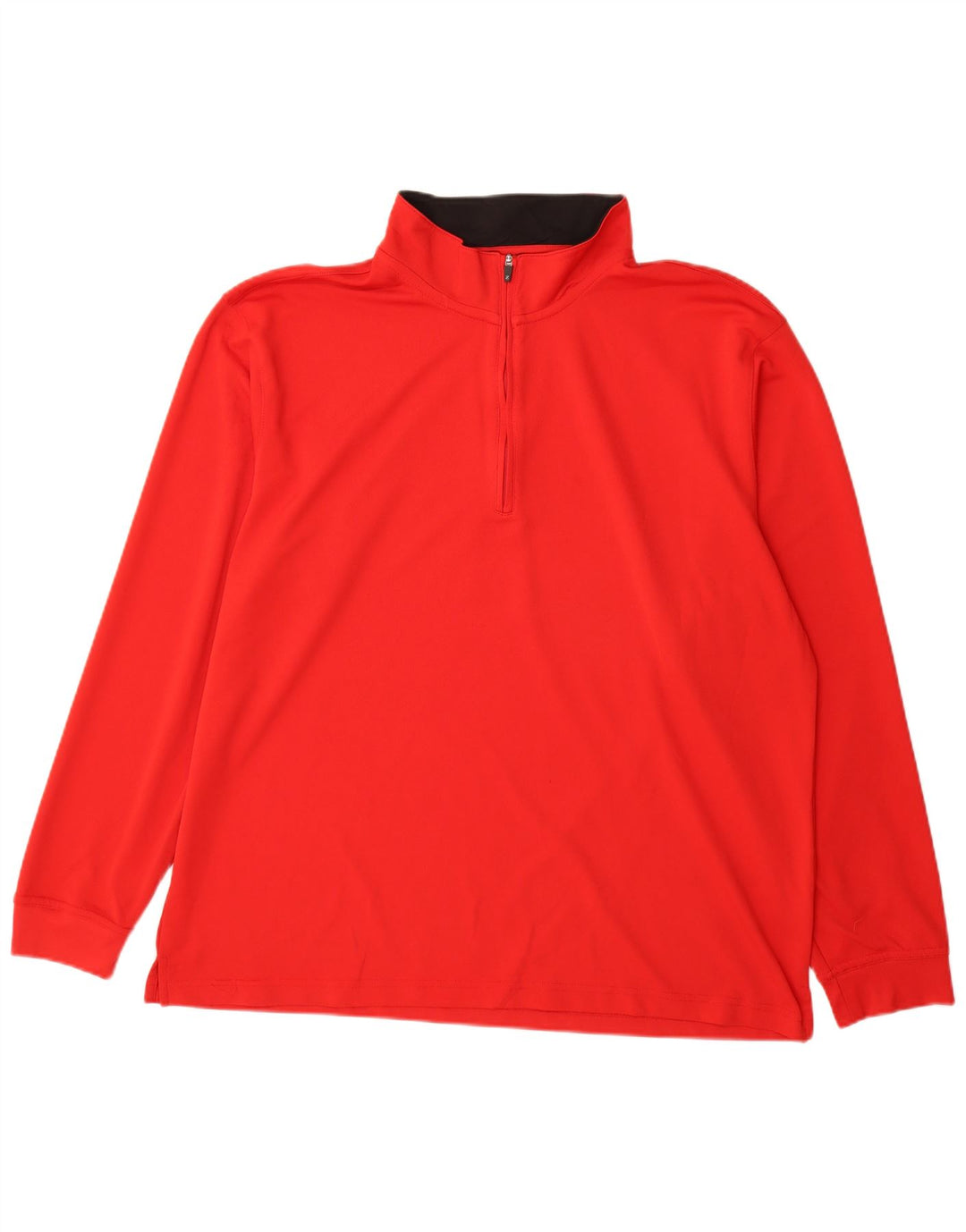 Izod Mens Zip Neck Pullover Tracksuit Top 2XL Red Polyester